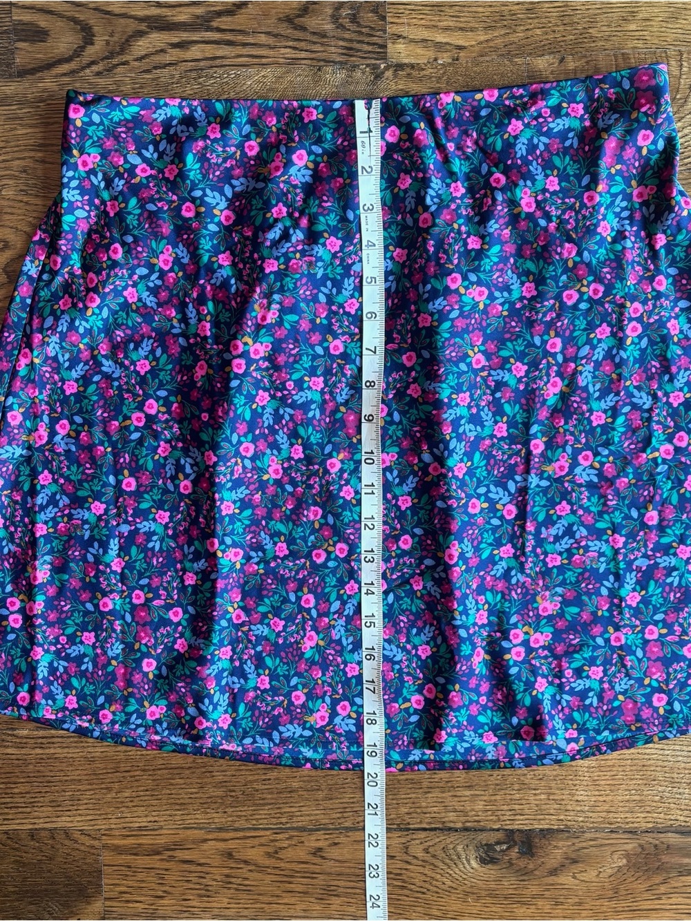 J. Crew Navy Floral Skirt | Size Large | Pull On | NWT - Picture 5 of 6